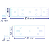 Soporte de Montaje para Diversos Tipos de Puertas Tipo ZL LMB-280ZL - SILYMX