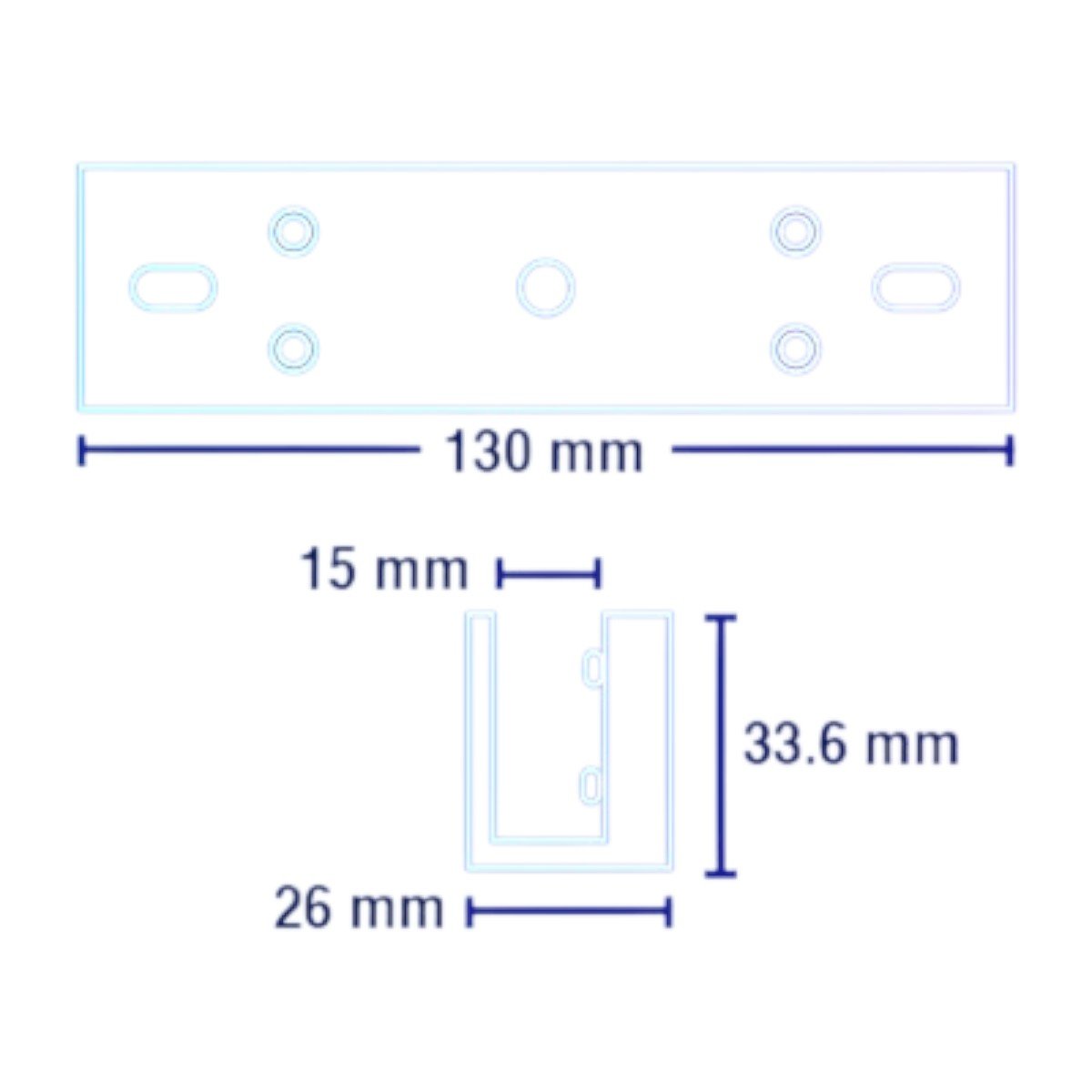 Soporte de Montaje para Puertas de Vidrio sin Marco LMB-180U - SILYMX