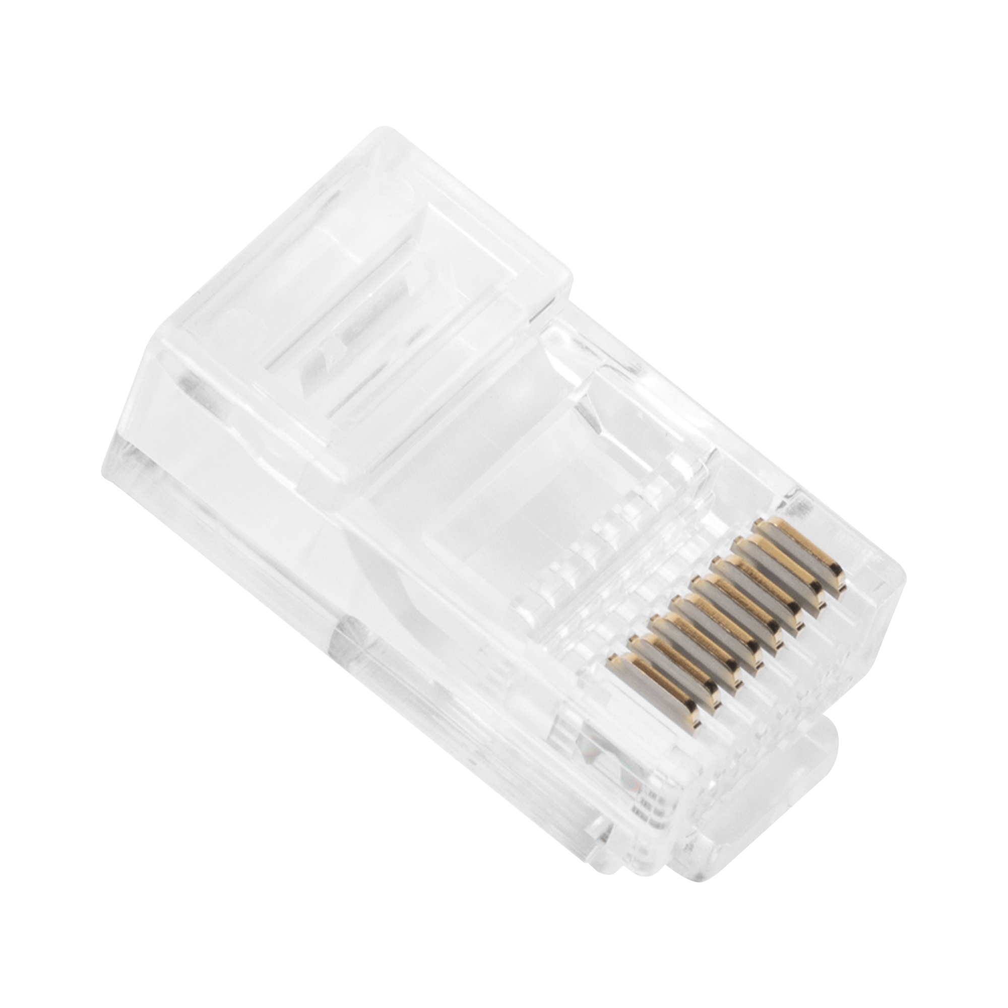 Plugs RJ45 Cat5e Pass Through 30 Micras Oro | Bote con 100 Piezas | LINKEDPRO TC5-PASS - SILYMX