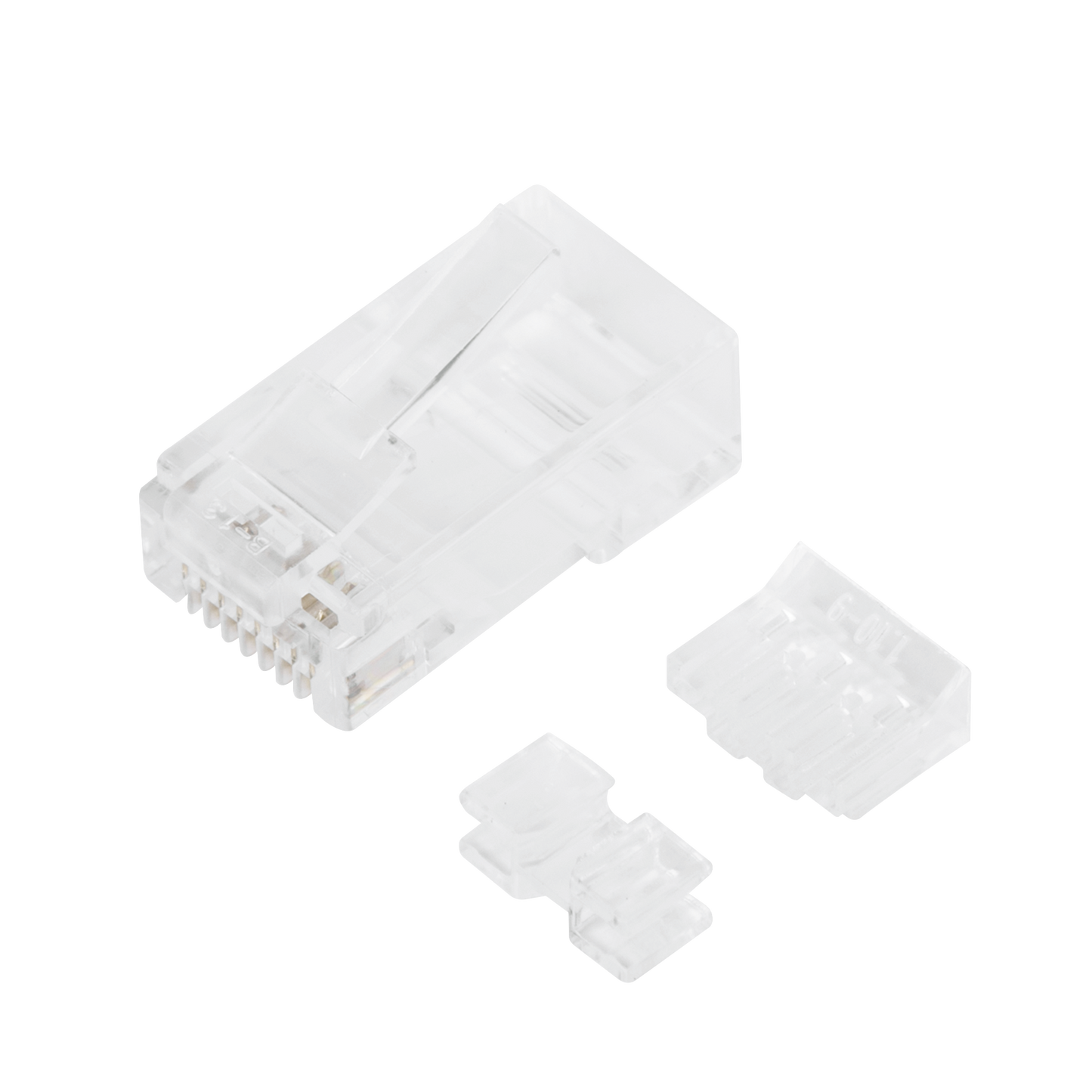 Bote con 100 Piezas de Plug Modular RJ45 Cat6A chapado de oro a 30 micras para durabilidad extrema TC6A-100 - SILYMX