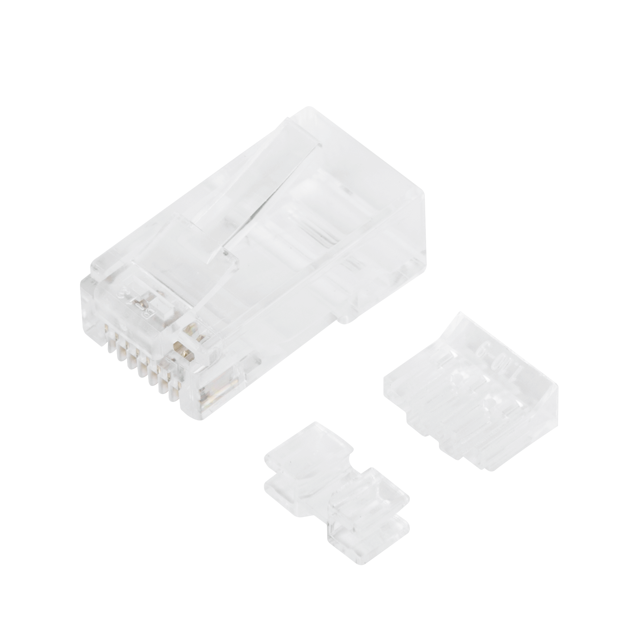Bote con 100 Piezas de Plug Modular RJ45 Cat6A chapado de oro a 30 micras para durabilidad extrema TC6A-100 - SILYMX