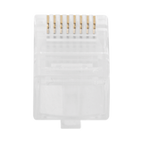 Bote con 100 Piezas Plugs RJ45 Cat6 Pass Through 30 Micras Oro | TC6-PASS - SILYMX