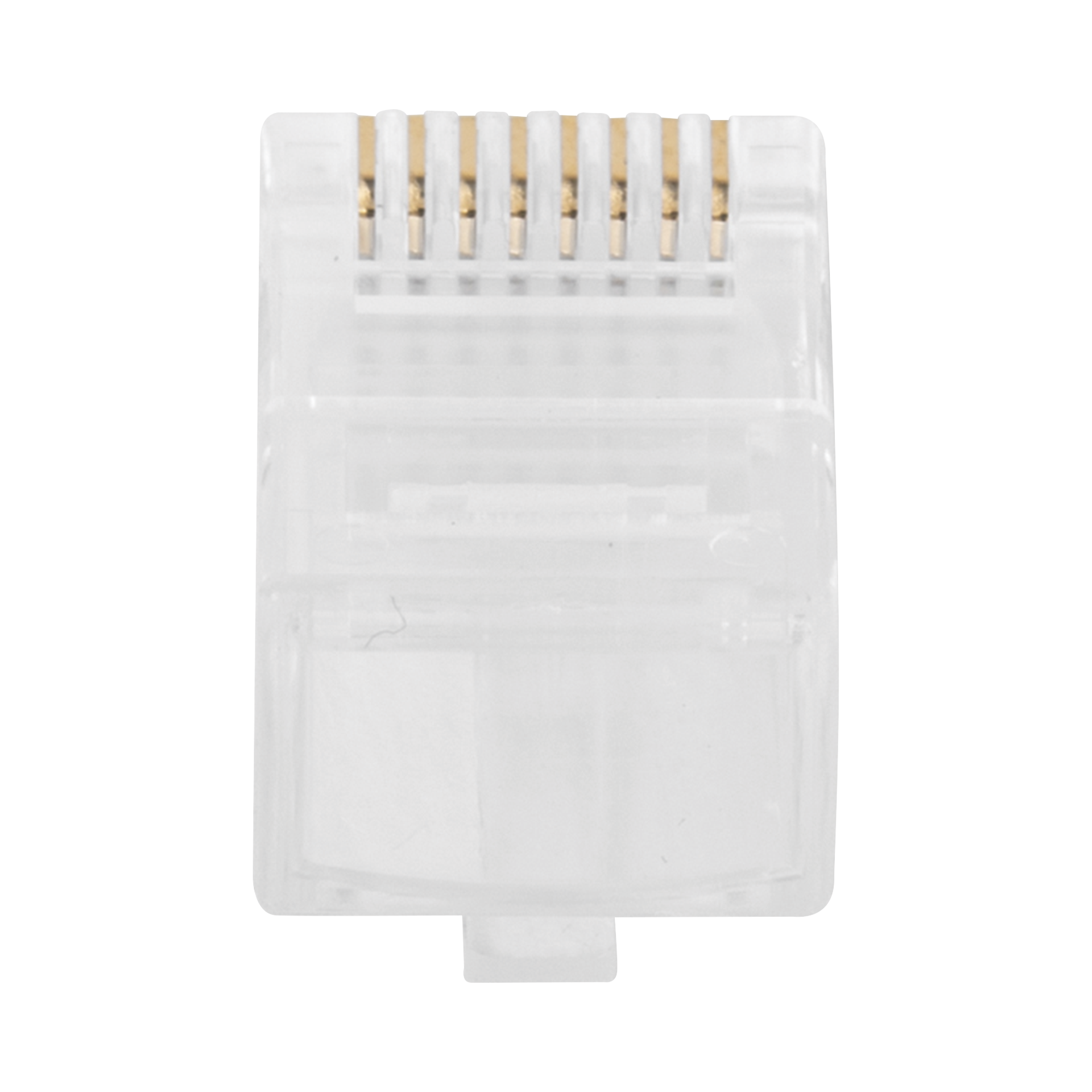 Bote con 100 Piezas Plugs RJ45 Cat6 Pass Through 30 Micras Oro | TC6-PASS - SILYMX