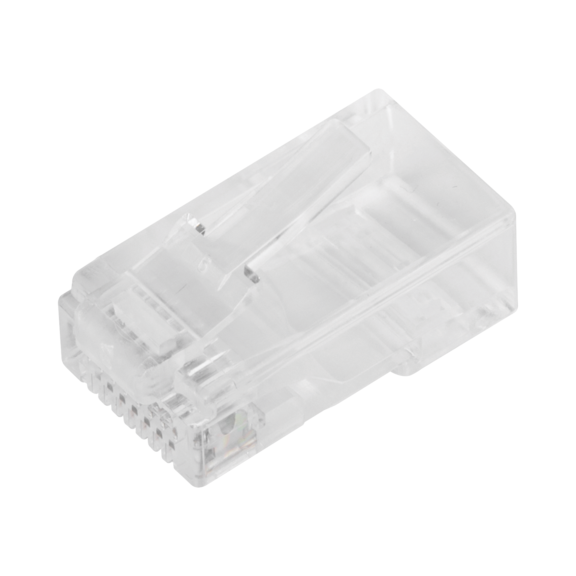 Bote con 100 Piezas Plugs RJ45 Cat6 Pass Through 30 Micras Oro | TC6-PASS - SILYMX