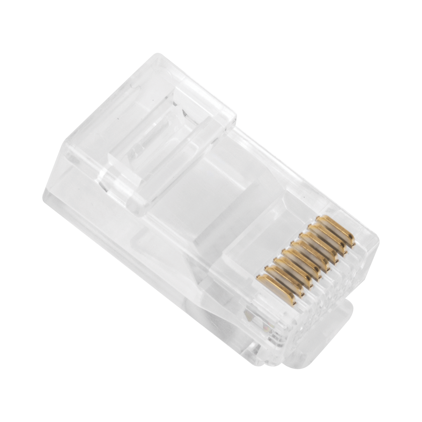 Bote con 100 Piezas Plugs RJ45 Cat6 Pass Through 30 Micras Oro | TC6-PASS - SILYMX