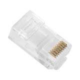 Bote con 100 Piezas Plugs RJ45 Cat6 Pass Through 30 Micras Oro | TC6-PASS - SILYMX