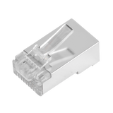Bote con 100 Piezas de Plug Modular RJ45 Cat6 blindado, chapado de oro a 30 micras para durabilidad extrema SIN PIN DE TIERRA TC6S-100 - SILYMX