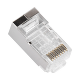 Bote con 100 Piezas de Plug Modular RJ45 Cat6 blindado, chapado de oro a 30 micras para durabilidad extrema SIN PIN DE TIERRA TC6S-100 - SILYMX