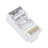 Bote con 100 Piezas de Plug Modular RJ45 Cat6 blindado con pin de tierra chapado de oro a 30 micras para durabilidad extrema - SILYMX