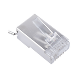 Bote con 100 Piezas de Plug Modular RJ45 Cat6 blindado con pin de tierra chapado de oro a 30 micras para durabilidad extrema - SILYMX