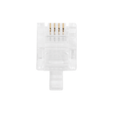 Plug Modular RJ11 LINKEDPRO TCRJ11-100 · Bote 100 Piezas · 4 Contactos · Chapado en Oro 50 Micras - SILYMX