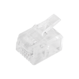 Plug Modular RJ11 LINKEDPRO TCRJ11-100 · Bote 100 Piezas · 4 Contactos · Chapado en Oro 50 Micras - SILYMX
