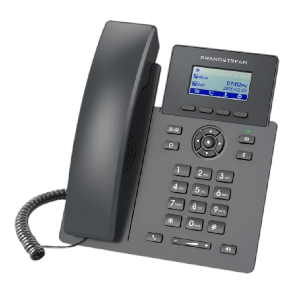 Teléfono IP de 2 líneas con 2 cuentas SIP conferencia de 5 vías Ethernet Sin Poe pero SI incluye su fuente de alimentación GRP2601 - SILYMX