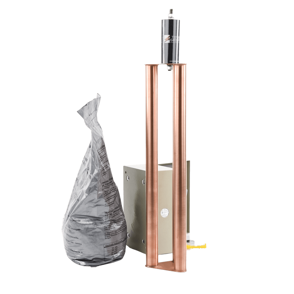 Kit De Puesta A Tierra De 100 Amperes Con Electrodo, Filtro, Acoplador Y Compuesto H2Ohm. TG-100K - SILYMX