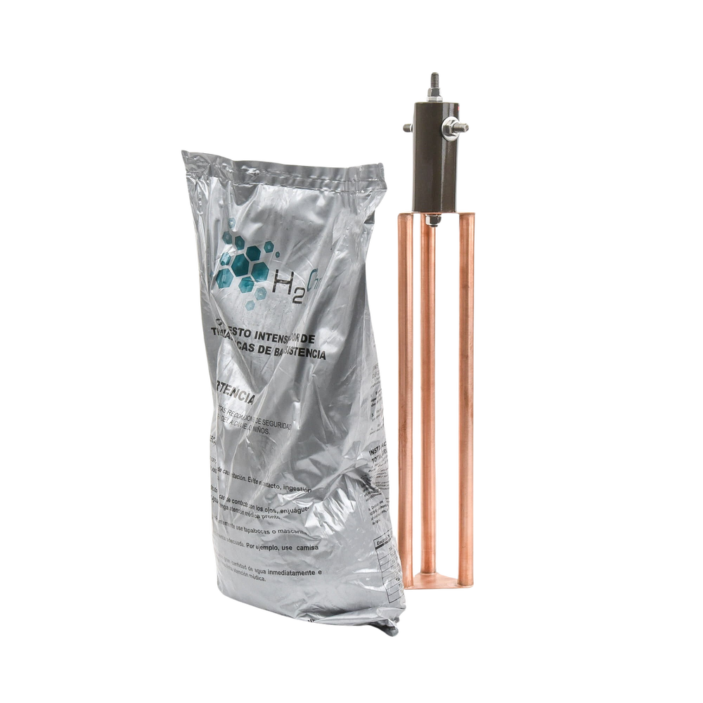 Kit de tierra fisica TOTAL GROUND 45 A con Electrodo, Filtro y Compuesto H2Ohm TG-45AB - SILYMX