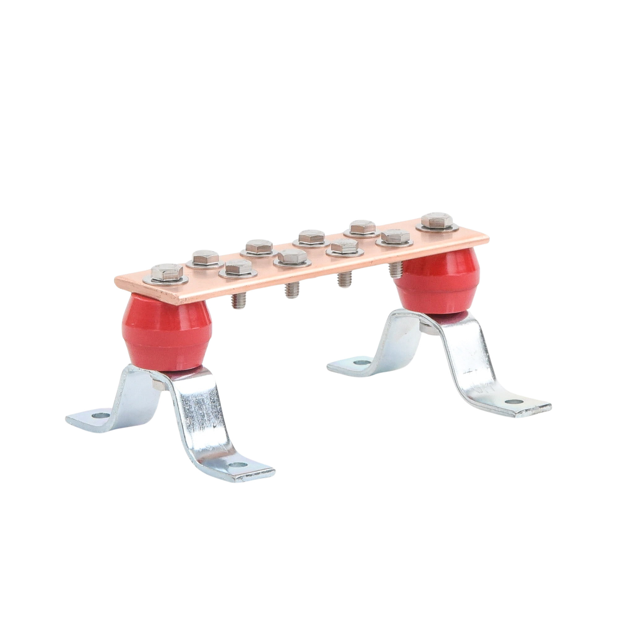 Barra de Unión de Cobre 1000A 7-7/8 x 2 x 1/4 in con Aisladores | TOTAL GROUND TG-BUS-G10 - SILYMX