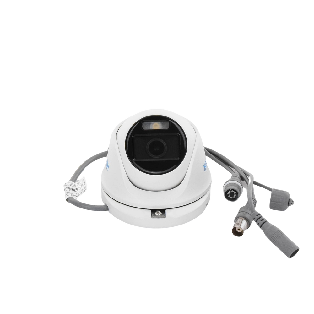 Cámara Turret TURBOHD 1080p Imagen a color 24/7 Lente 2.8 mm Micrófono Integrado Luz Blanca 20 mts IP66 Metálica ColorVu THC-T129-MS - SILYMX