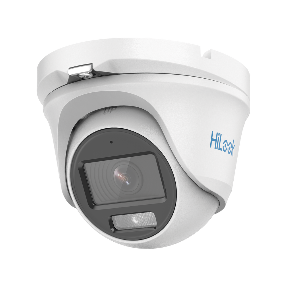 Cámara Turret TURBOHD 1080p Imagen a color 24/7 Lente 2.8 mm Micrófono Integrado Luz Blanca 20 mts IP66 Metálica ColorVu THC-T129-MS - SILYMX
