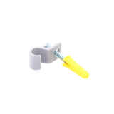 Kit de 12 grapas 12 taquetes y 12 tornillos para sujetar conductores redondos o tubo en muro 2103-07240 TK-1014 - SILYMX