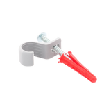 Kit de 8 grapas 8 taquetes y 8 tornillos para sujetar conductores redondos o tubo en muro TK-1420 - SILYMX