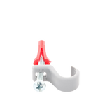 Kit de 8 grapas 8 taquetes y 8 tornillos para sujetar conductores redondos o tubo en muro TK-1420 - SILYMX