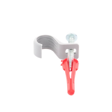 Kit de 8 grapas 8 taquetes y 8 tornillos para sujetar conductores redondos o tubo en muro TK-1420 - SILYMX