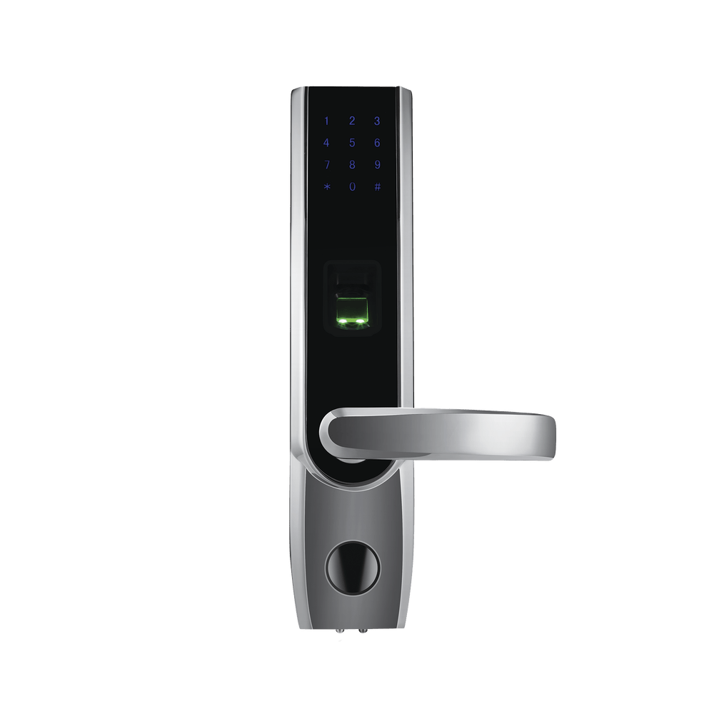 Cerradura autónoma derecha bluetooth de huella digital, tarjeta de proximidad y contraseña / APP ZK Smart Key - SILYMX