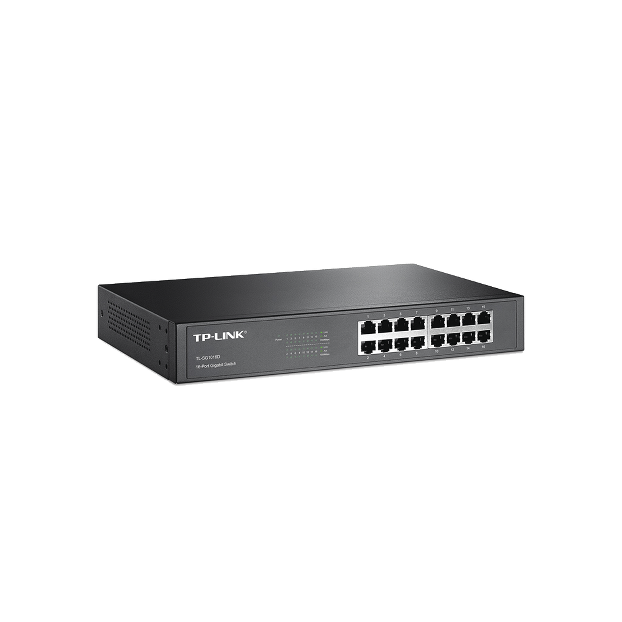 Switch Gigabit 16 Puertos 10/100/1000 Mbps Escritorio/Rack | TP-Link TL-SG1016D - SILYMX