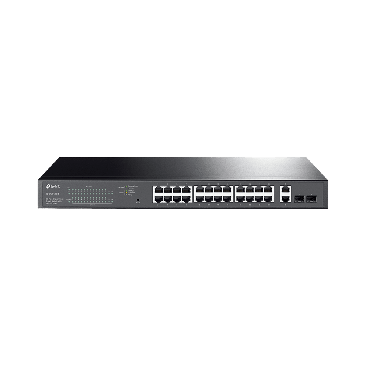 Switches PoETP - LINKTL-SG1428PESwitch Administrable 24 Puertos Gigabit PoE+ 250W 2 SFP TP - Link TL - SG1428PE - SILYMX