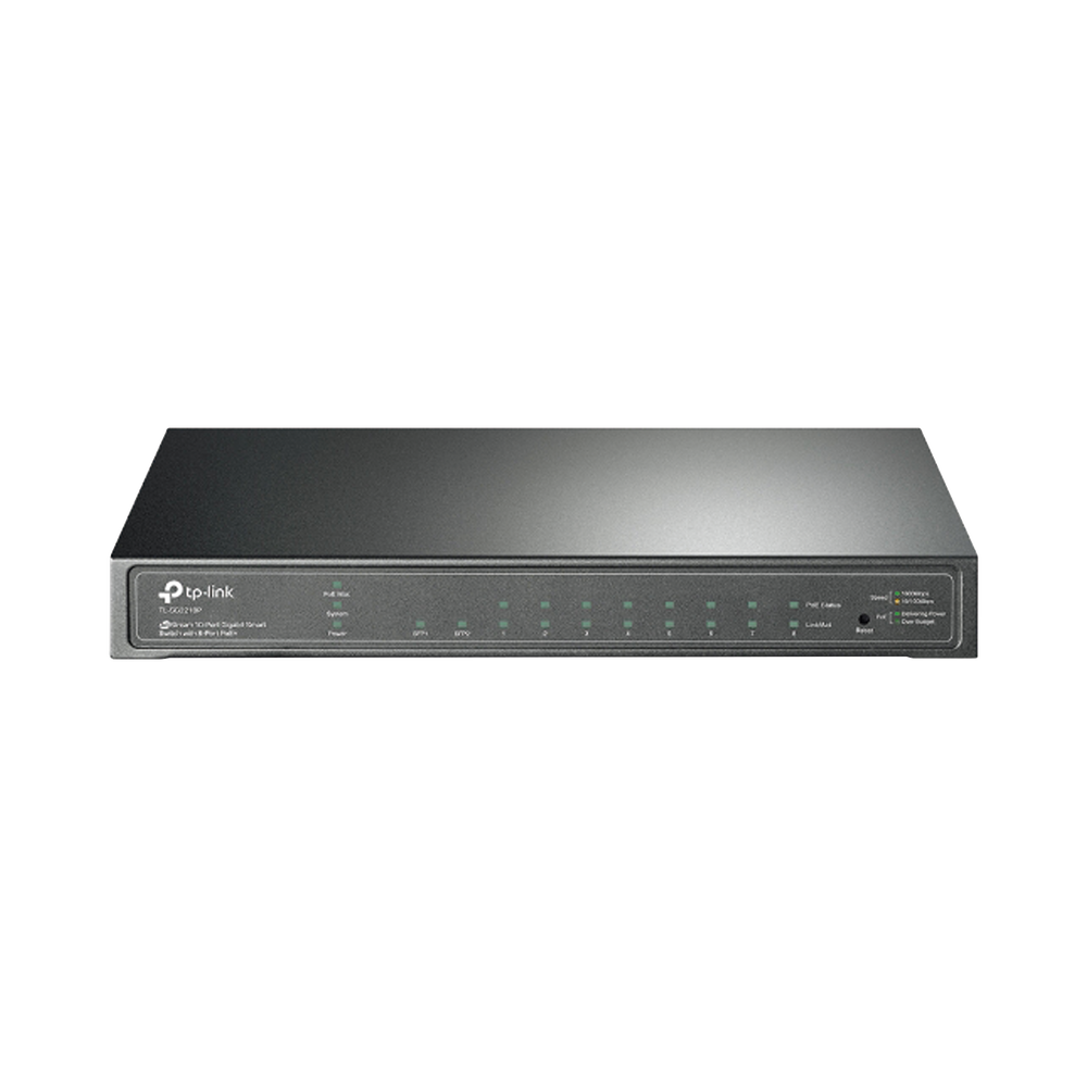 Switch PoE Tp-Link JetStream SDN Administrable 8 puertos 10/100/1000 Mbps 2 puertos SFP 8 puertos PoE 61W OMADA SDN TLSG2210P - SILYMX