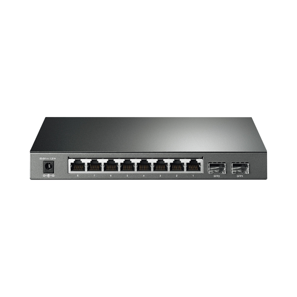 Switch PoE Tp-Link JetStream SDN Administrable 8 puertos 10/100/1000 Mbps 2 puertos SFP 8 puertos PoE 61W OMADA SDN TLSG2210P - SILYMX
