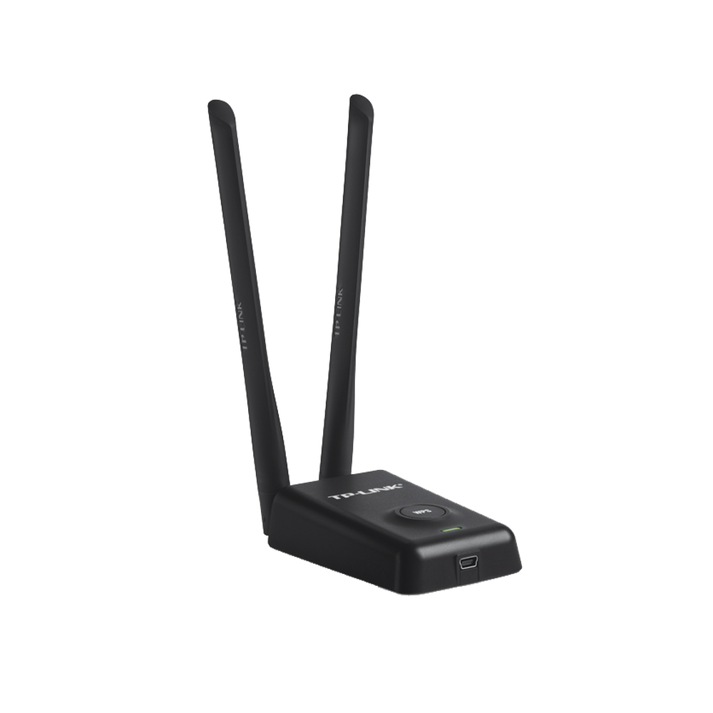Adaptador de alta potencia USB inalámbrico N 300 Mbps 2.4 GHz con 2 antenas externas de 5 dBi - SILYMX
