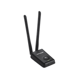 Adaptador de alta potencia USB inalámbrico N 300 Mbps 2.4 GHz con 2 antenas externas de 5 dBi - SILYMX