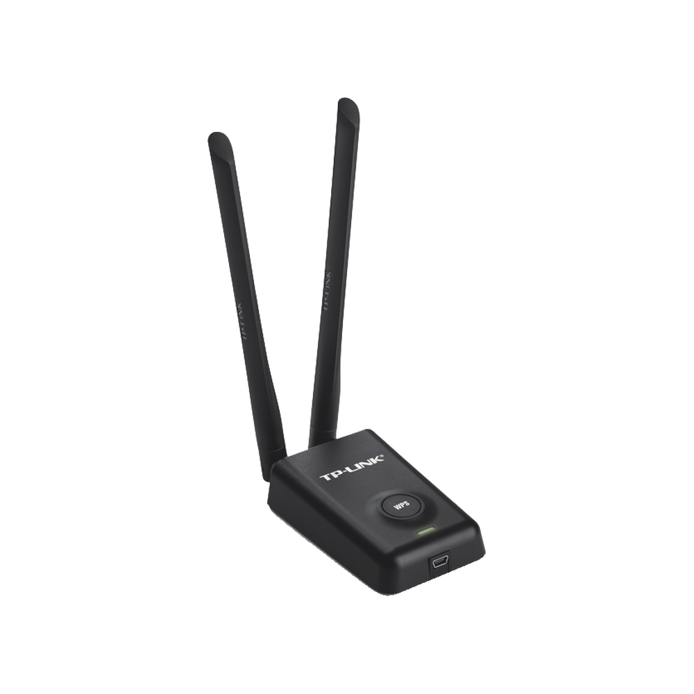 Adaptador de alta potencia USB inalámbrico N 300 Mbps 2.4 GHz con 2 antenas externas de 5 dBi - SILYMX