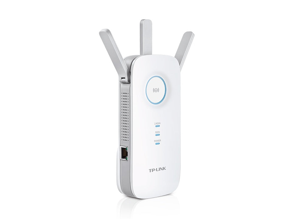 Repetidor Extensor de Cobertura TP-LINK WiFi AC 1750 Mbps doble banda 2.4 GHz y 5 GHz con 1 puerto 1000 Mbps 3 antenas RE450 - SILYMX