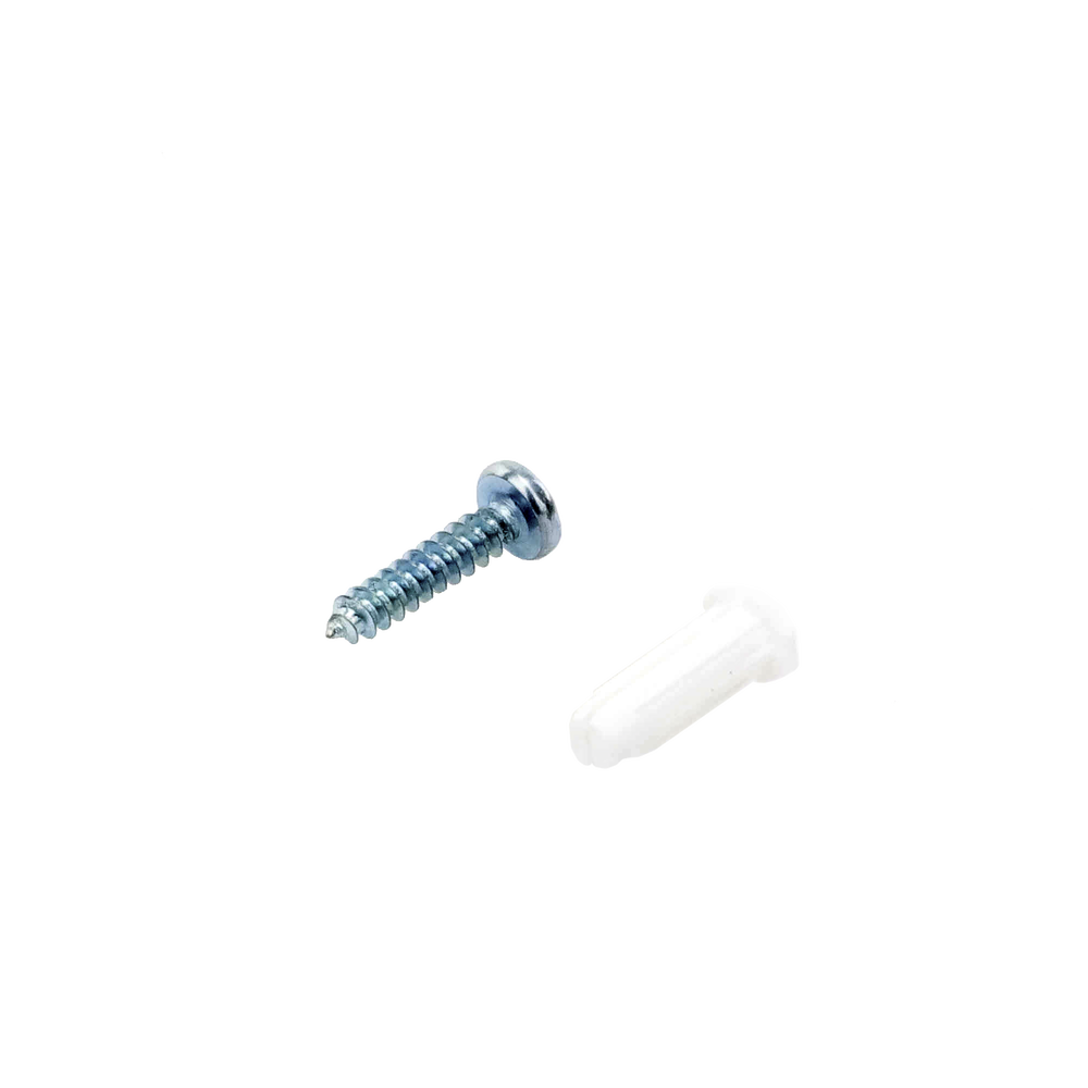 Paquete de 20 taquetes blancos 3/4" y 20 tornillos 8mm x 3/4" 1101-05002 TP-0-KIT - SILYMX
