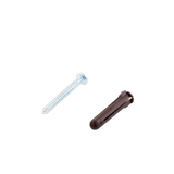 Paquete de 10 taquetes café 1 3/4" y 10 tornillos 10mm x 1 3/4" 1104-05002 TP-2B-KIT - SILYMX