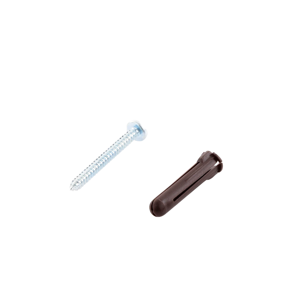 Paquete de 10 taquetes café 1 3/4" y 10 tornillos 10mm x 1 3/4" 1104-05002 TP-2B-KIT - SILYMX