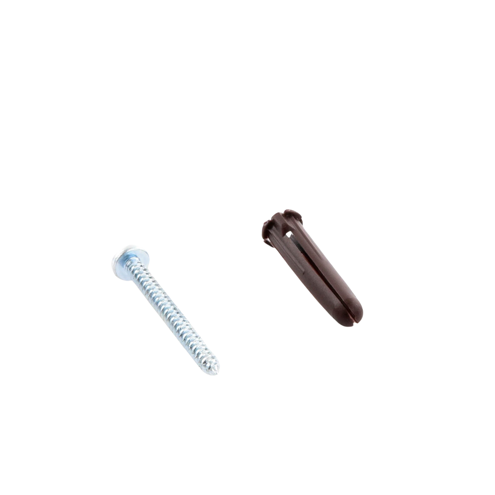 Paquete de 10 taquetes café 1 3/4" y 10 tornillos 10mm x 1 3/4" 1104-05002 TP-2B-KIT - SILYMX