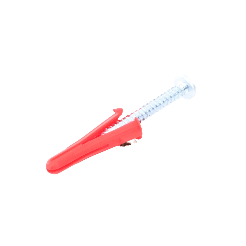 Paquete de 10 taquetes rojos 1 1/2" y 10 tornillos 10mm x 1 1/2" 1103-05002 TP-2X-KIT - SILYMX