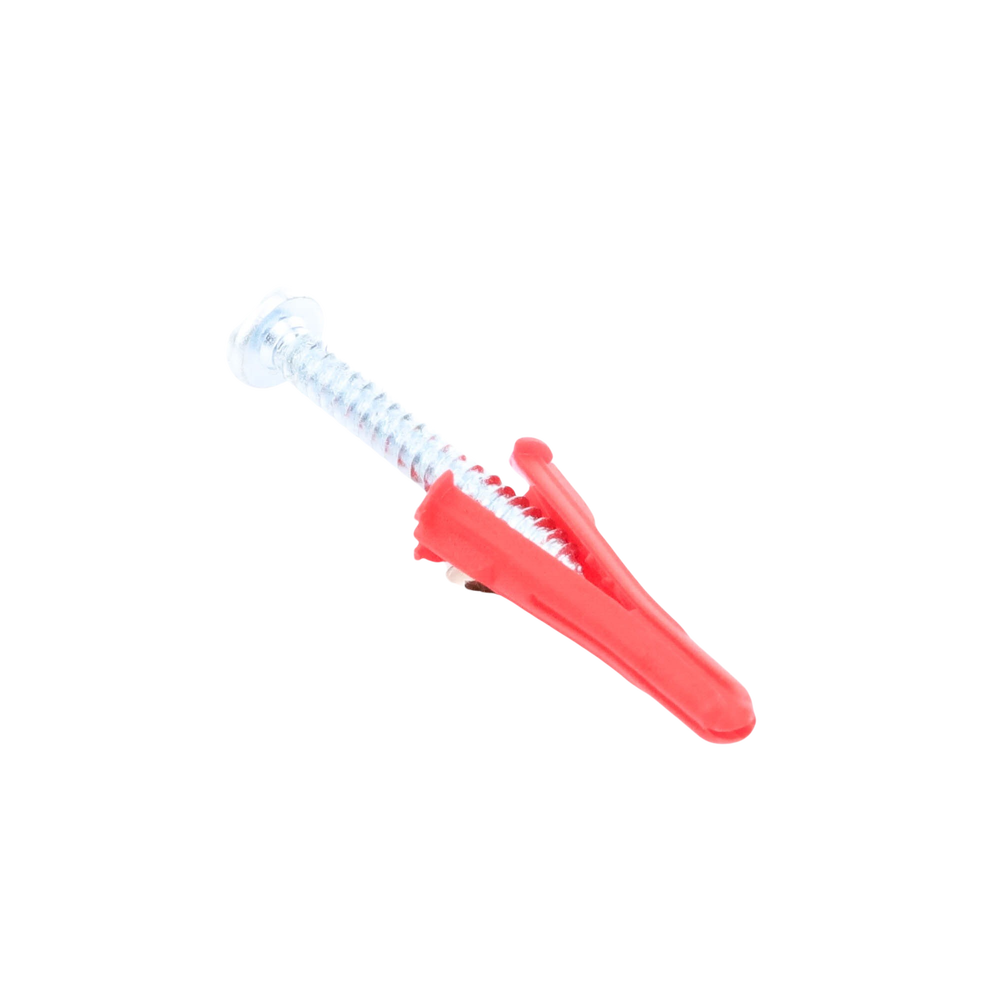 Paquete de 10 taquetes rojos 1 1/2" y 10 tornillos 10mm x 1 1/2" 1103-05002 TP-2X-KIT - SILYMX