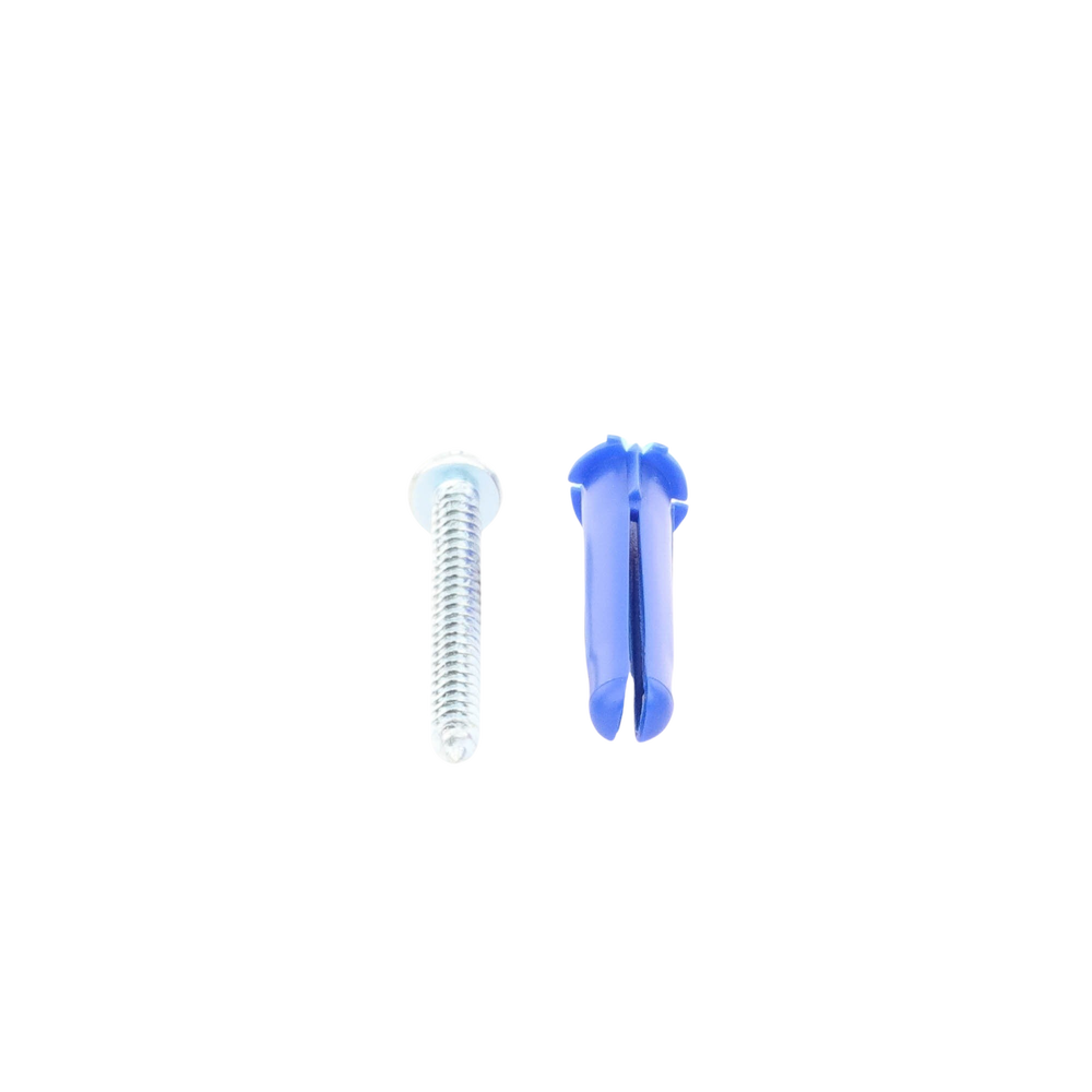 Paquete de 6 taquetes azul 2" y 6 tornillos 12mm x 2" 1105-05002 TP-3-KIT - SILYMX