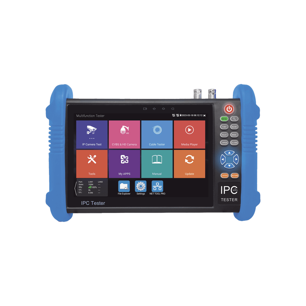 Probador de Vídeo Android Pantalla LCD de 7 IP ONVIF HD-TVI 8MP HD-CVI 8MP  AHD 5MP Wi-Fi Scanner IP WiFi entrada HDMI TPTURBO8K - SILYMX