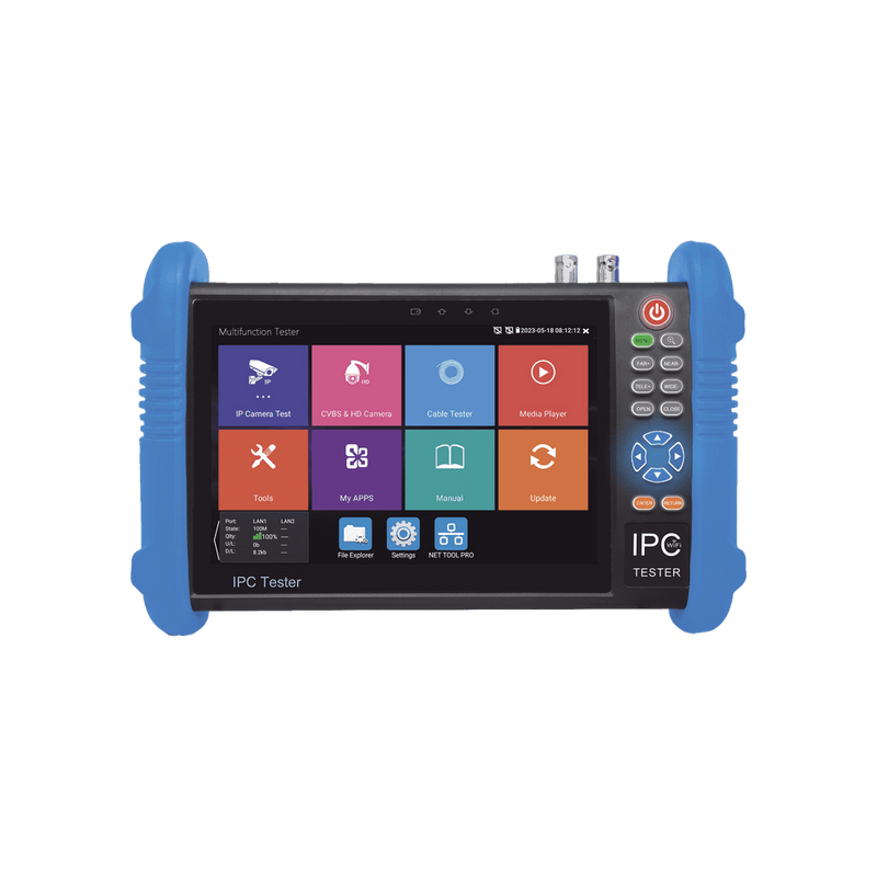 Probador de Vídeo Android Pantalla LCD de 7 IP ONVIF HD-TVI 8MP HD-CVI 8MP  AHD 5MP Wi-Fi Scanner IP WiFi entrada HDMI TPTURBO8K - SILYMX