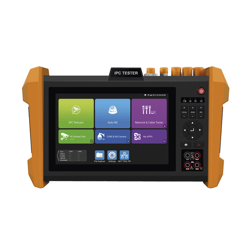 Probador de Vídeo con Pantalla LCD de 7" IP ONVIF 8MP TVI  8MP CVI 8MP AHD SDI EX SDI Multímetro Cable TDR Prueba de Red de Fibra Óptica Medidor de Distancia Laser Cámara Integrada TPTURBO8KPLUS - SILYMX