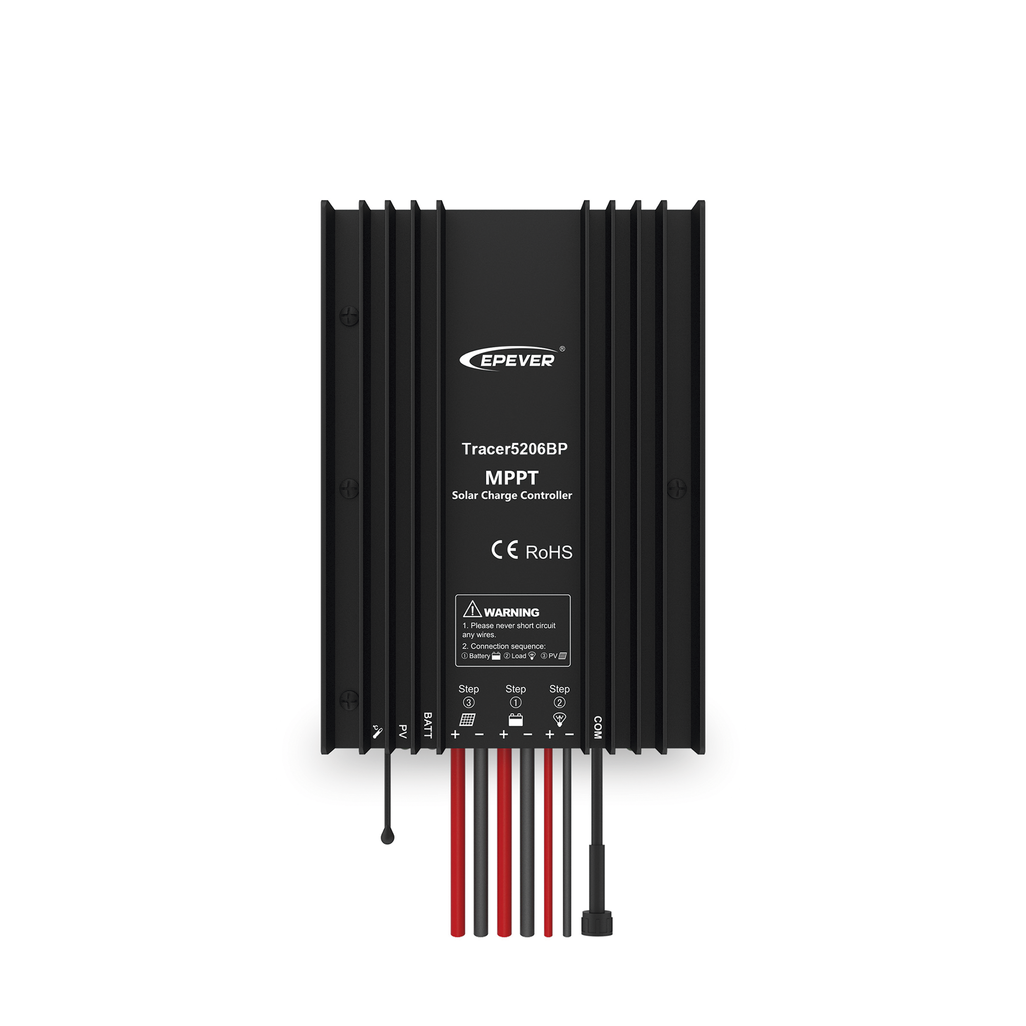 Controlador Solar MPPT 20A 12/24V, Máximo Voltaje de Circuito Abierto Voc 100Vcc, Configurable para Baterías de Litio EPEVER TRACER5206BP - SILYMX