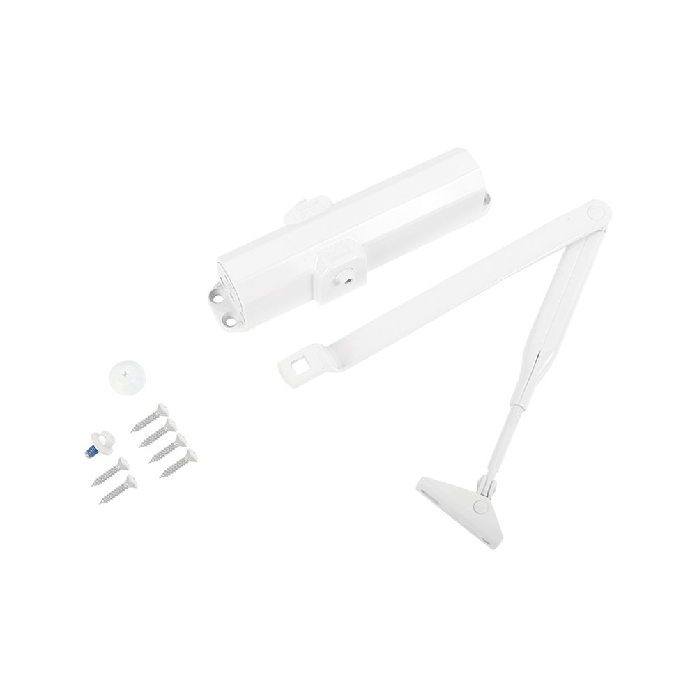 Cierrapuertas Fuerza 4/ Puertas de hasta 1100 mm de Ancho/ Color Blanco /Certificación UL - SILYMX