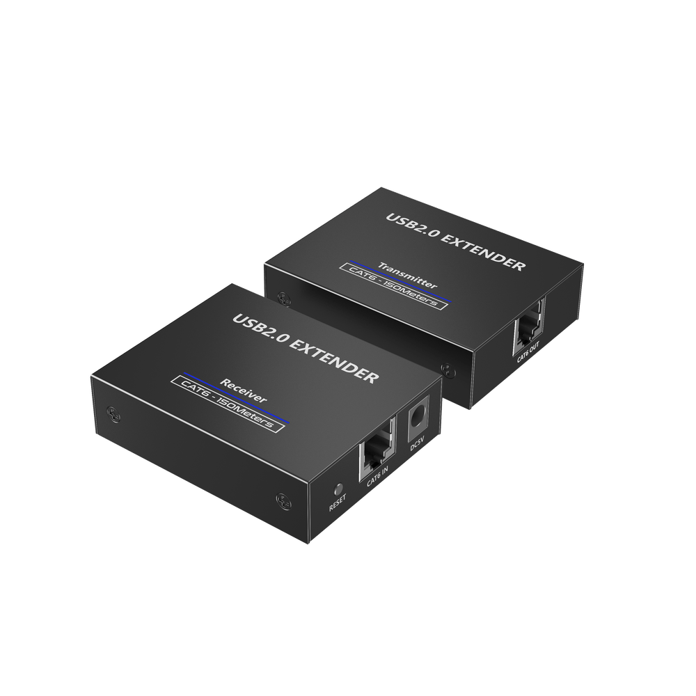 Kit EXTENSOR USB 2.0 de 4 Puertos para Distancias de Hasta 150 m EPCOM TITANIUM TT150USB - SILYMX