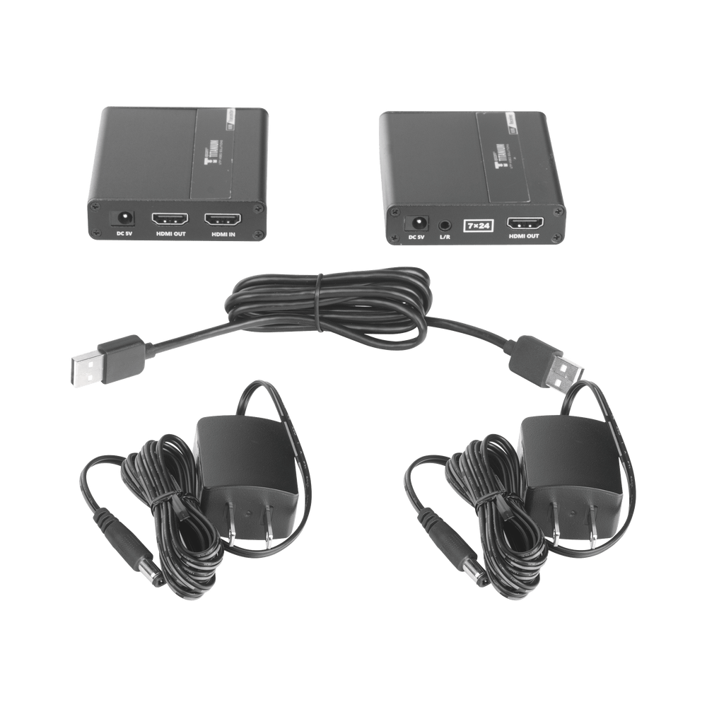 Kit extensor KVM HDMI y USB hasta 70 metros 1080P 60 Hz Cat 6 Uso 24/7 Salida de audio Transmite el Video y Controla tu DVR vía USB a distancia TT223KVM - SILYMX
