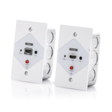 Kit Extensor HDMI en PLACAS DE PARED para distancias de 40 metros Resolución 1080P  60 Hz Cat 6 6A 7 HDR Cero Latencia Soporta Control Remoto Placa de pared de 2.74 x 4.49” tamaño estándar de EE.UU. TT372W - SILYMX